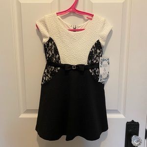 NWT Iris & Ivy size 3T black and cream dress